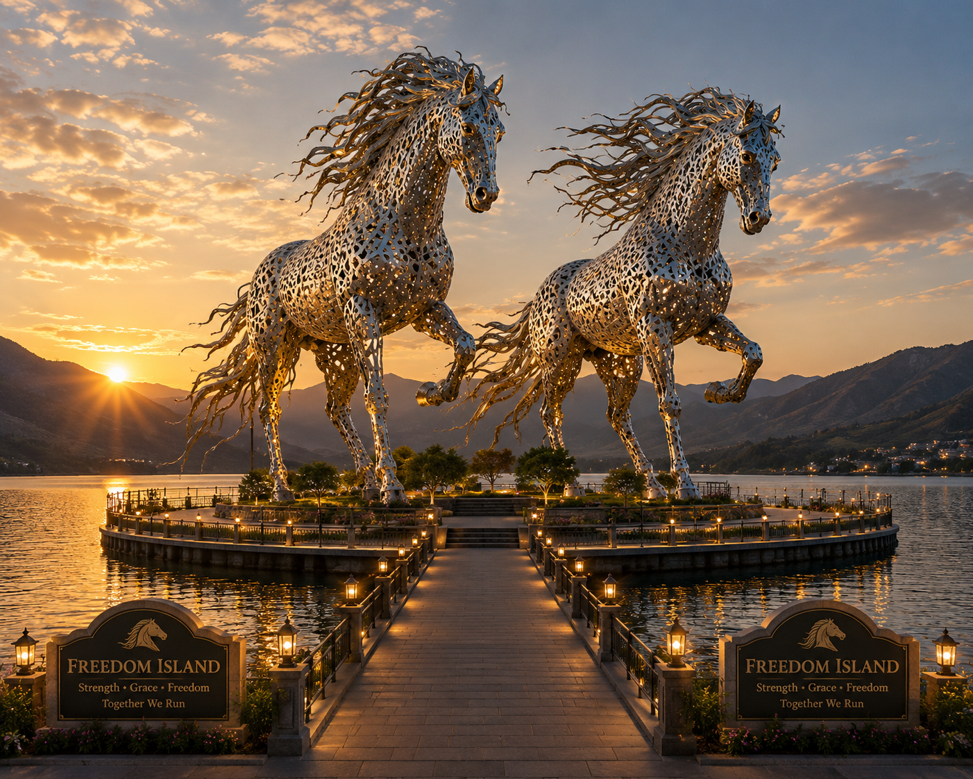 Floating Horse Statue