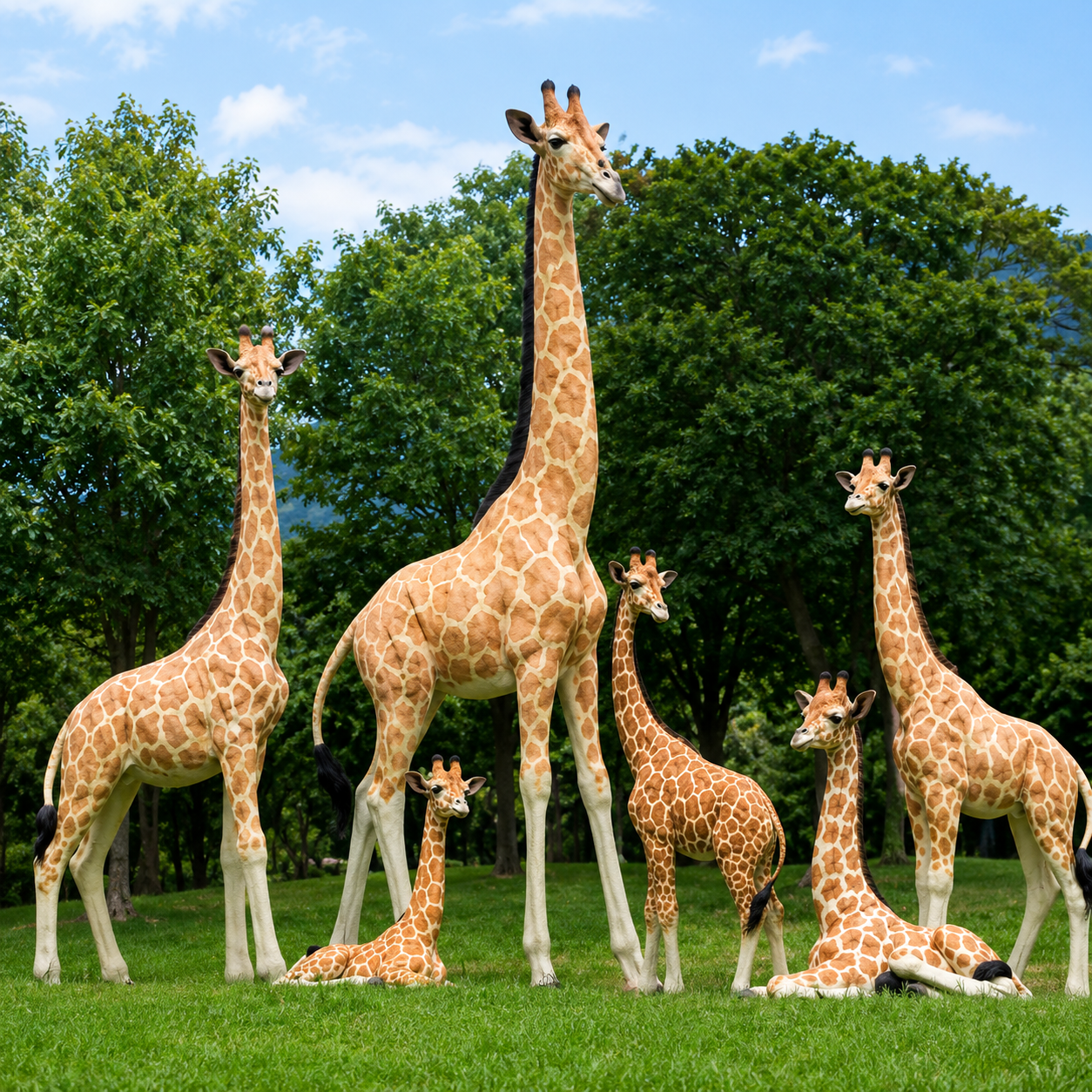Life-Size Giraffe Sculpture
