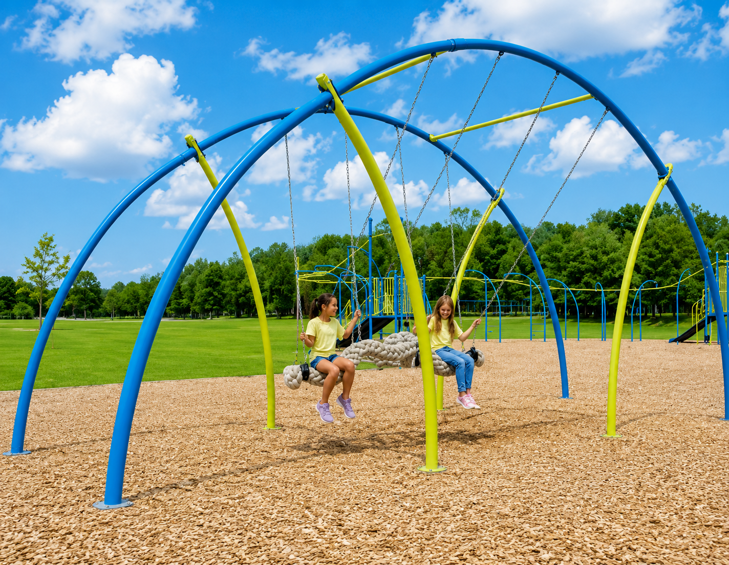 Arch Frame Multi-Bay Swing Set