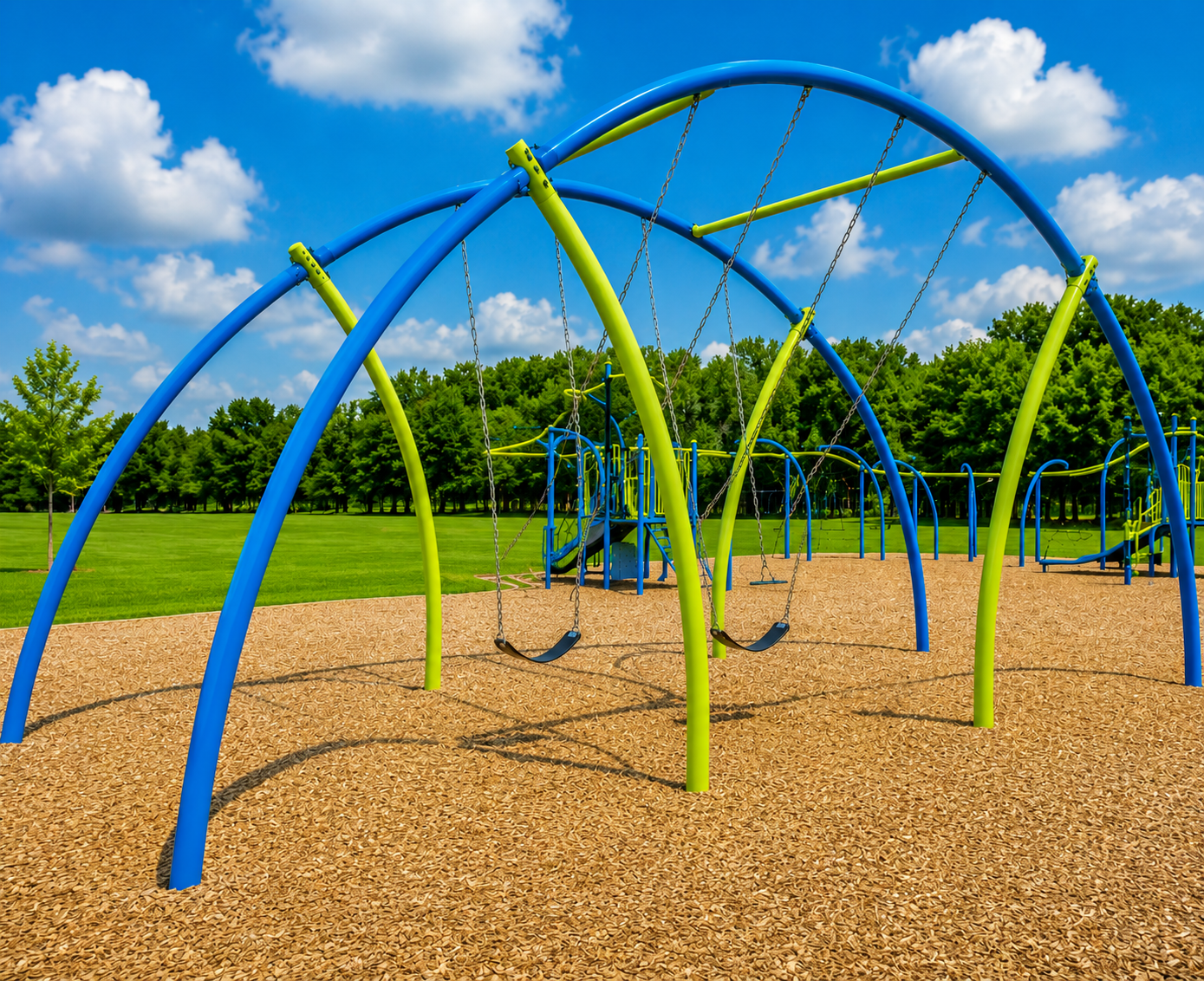 Arch Frame Multi-Bay Swing Set