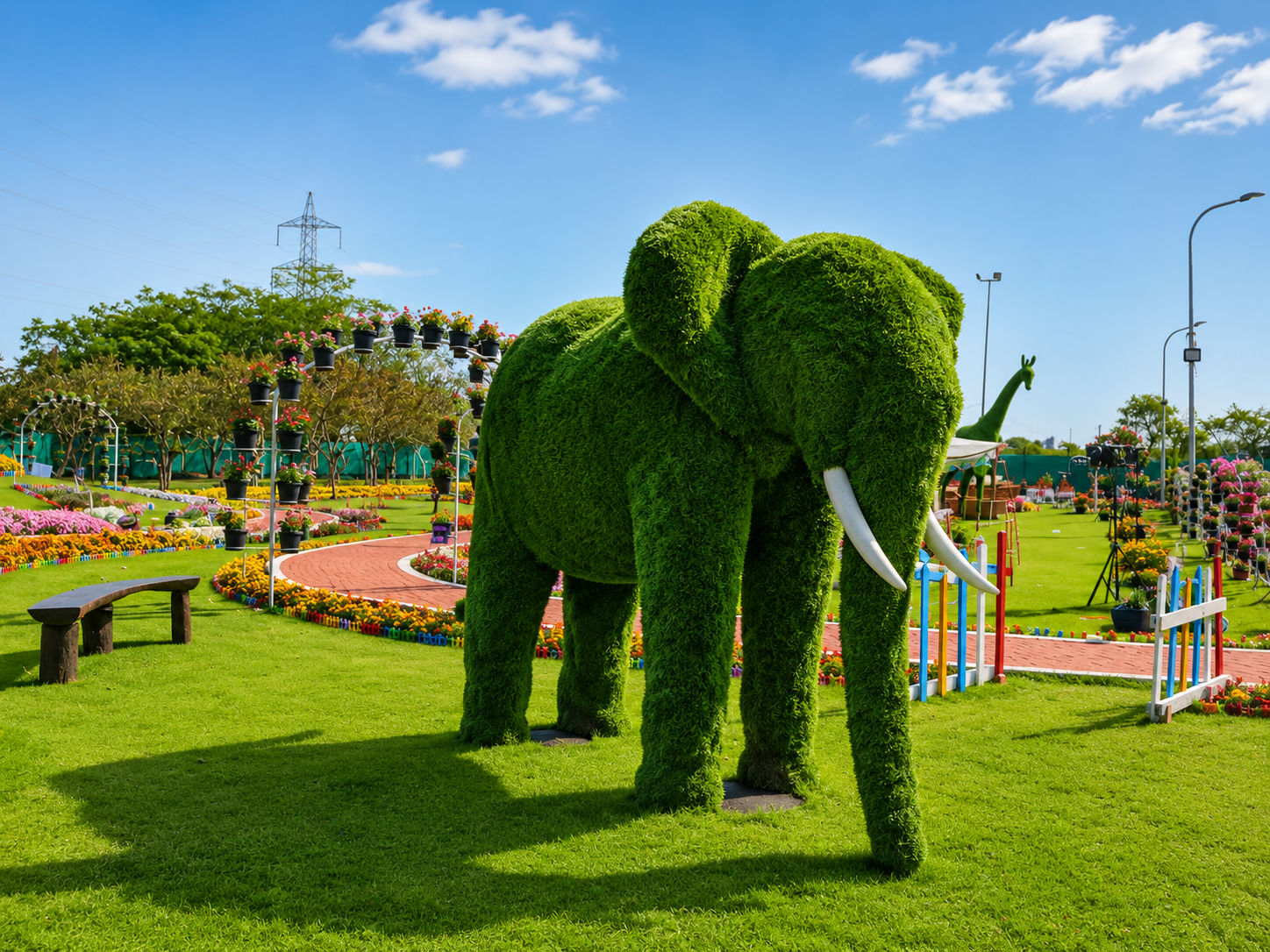 Elephant Topiary Sculpture