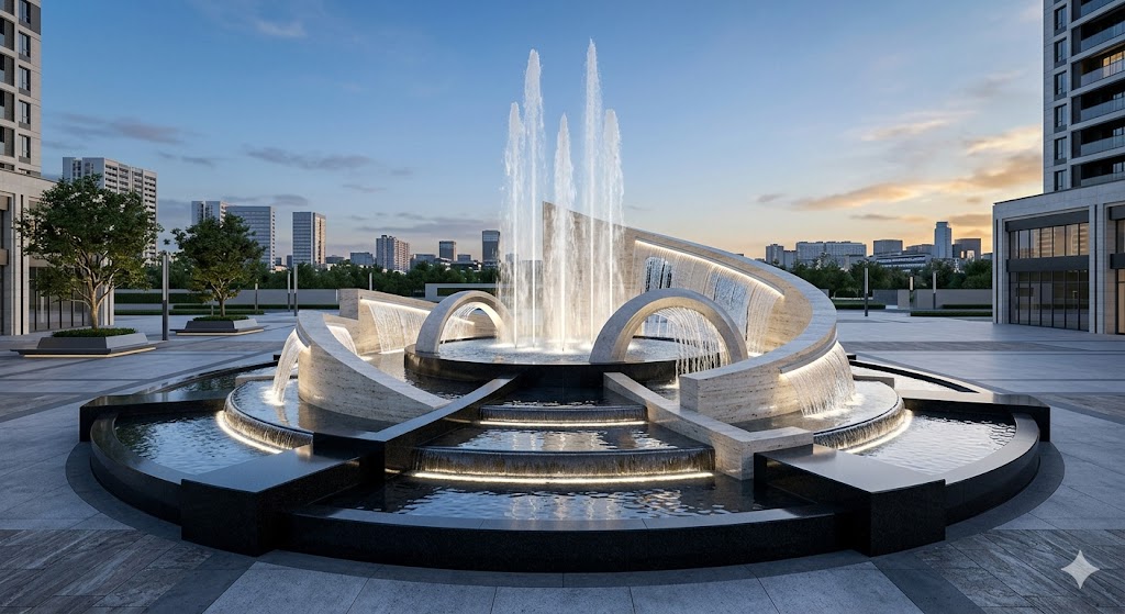 Contemporary Arc Fountain