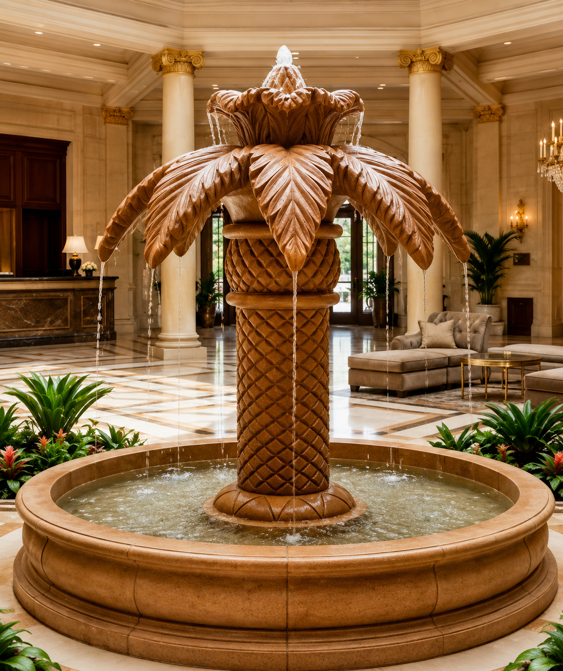 Royal Palm Water Fountain