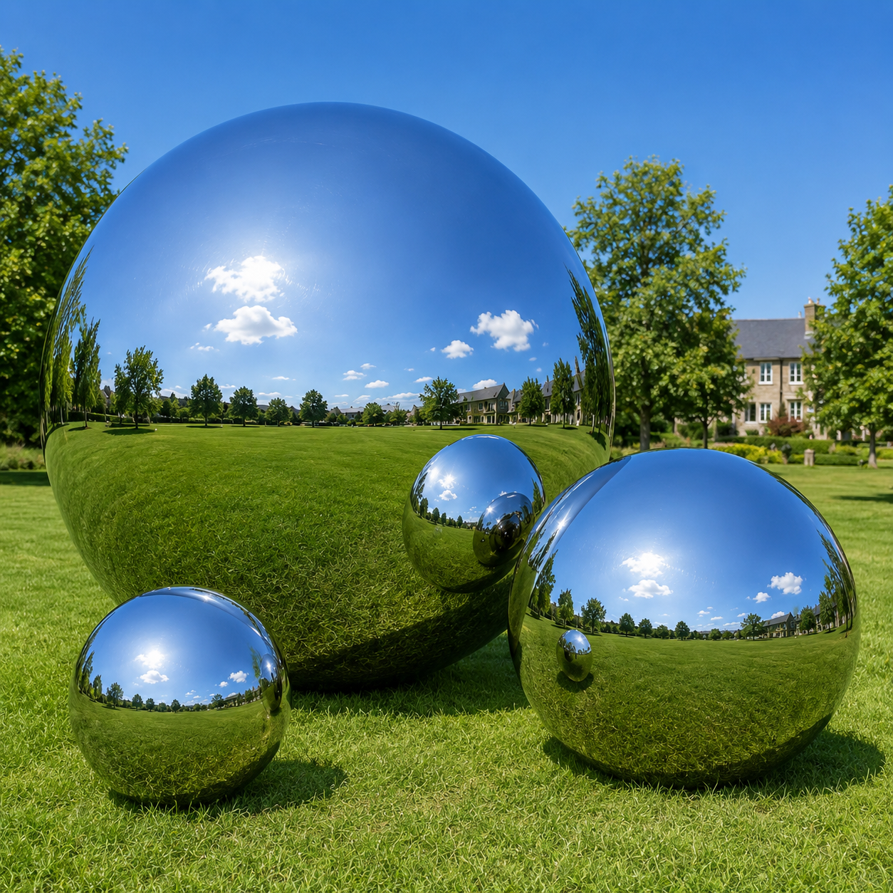 Infinity Mirror Sphere Sculpture Collection