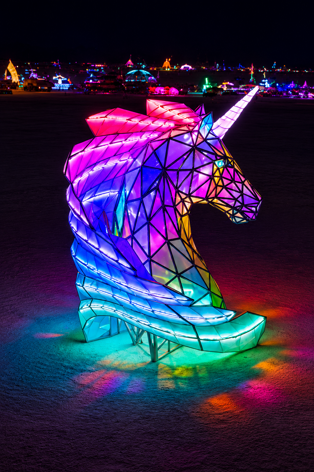 Prismatic Unicorn Illuminated Sculpture