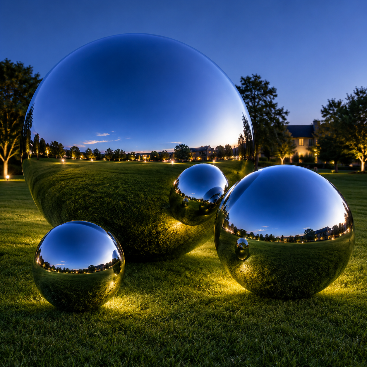 Infinity Mirror Sphere Sculpture Collection
