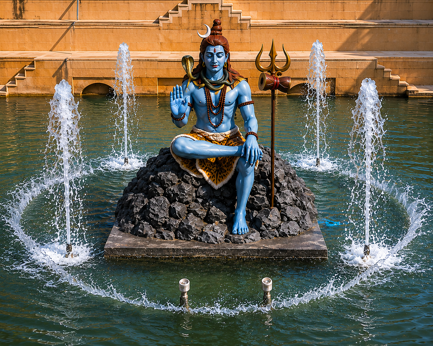 Lord Shiva Fountain Statue