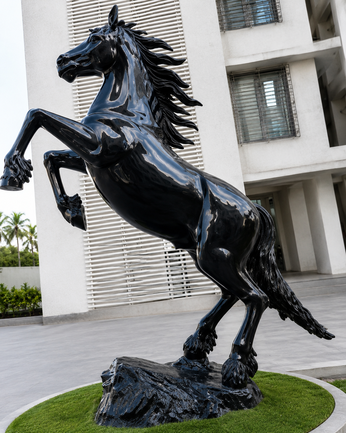 Rearing Horse Sculpture