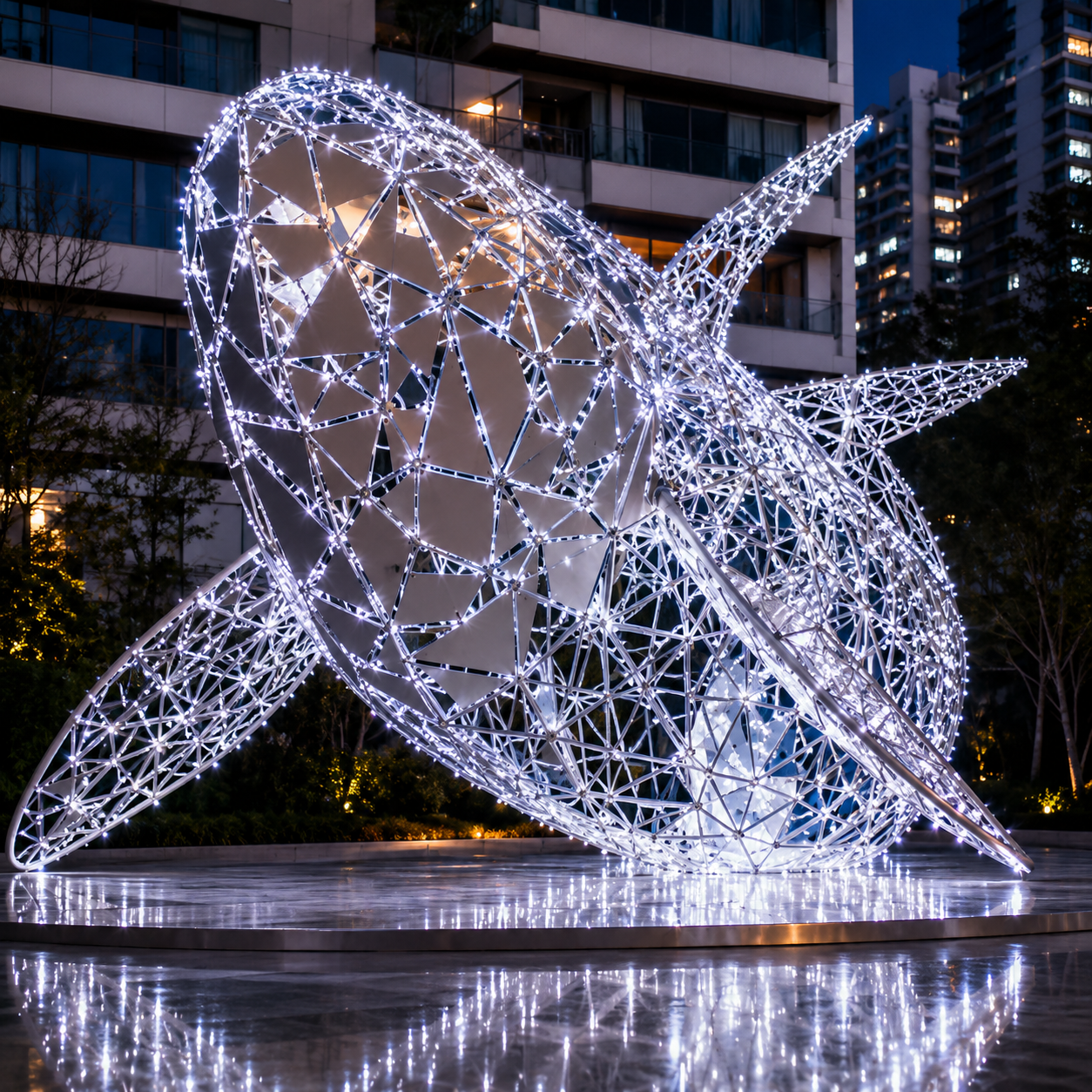 Cosmic Dolphin Illuminated Sculpture